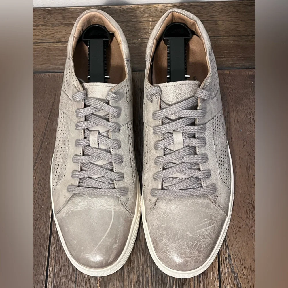 Trask Aaron Grey Leather Sneakers men’s size 10.5